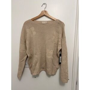 NWT Women's Daily Look Becool Floral Sweater – Beige – S/M